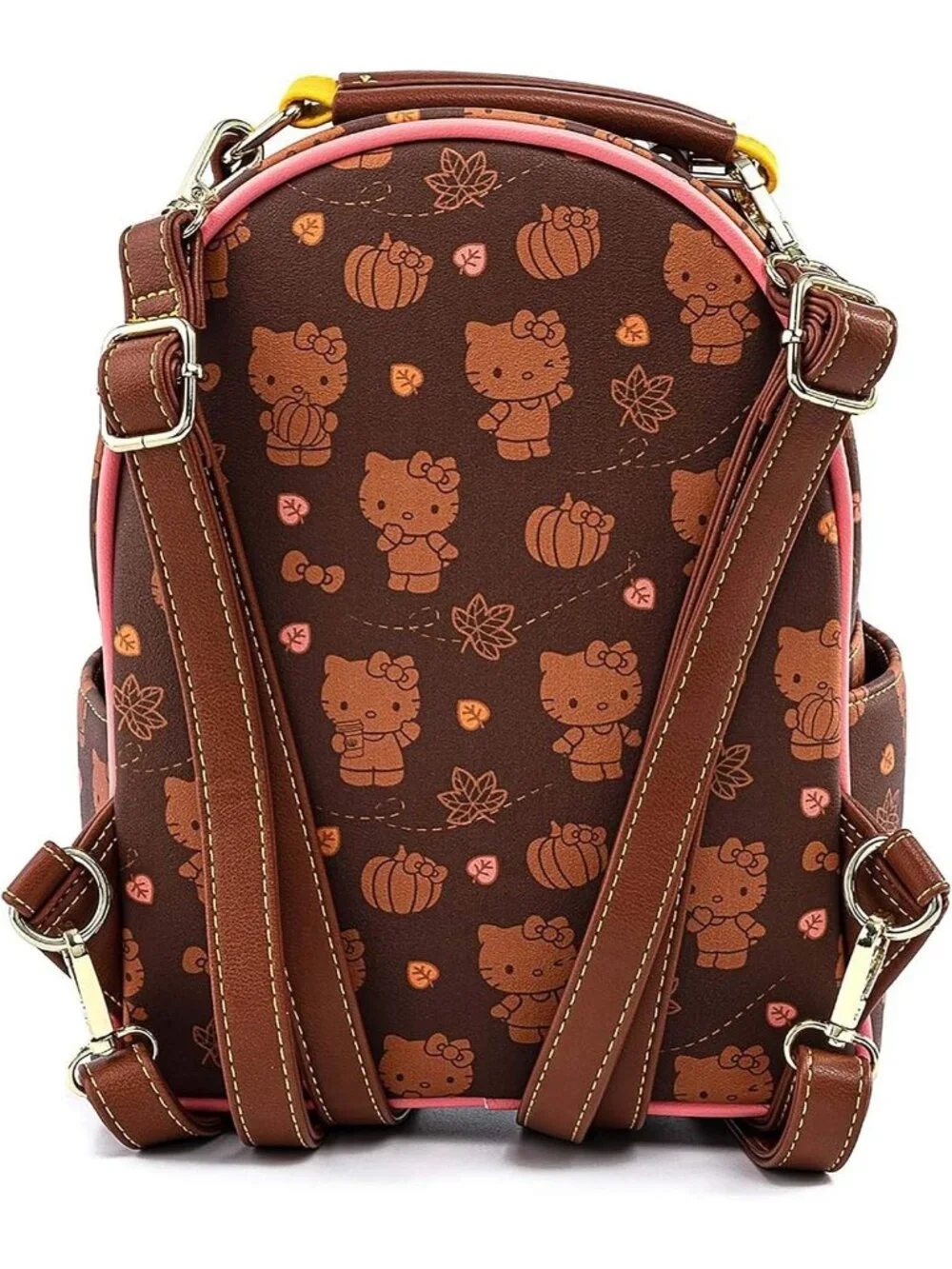 Loungefly x Sanrio Hello Kitty Pumpkin Spice Print Mini Convertible Backpack NEW
